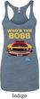 Ladies Ford Mustang Who's The Boss Tri Blend Racerback Tank Top
