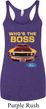 Ladies Ford Mustang Who's The Boss Tri Blend Racerback Tank Top
