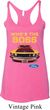 Ladies Ford Mustang Who's The Boss Tri Blend Racerback Tank Top
