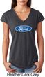 Ladies Ford Oval Tri Blend V-Neck Shirt