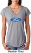 Ladies Ford Oval Tri Blend V-Neck Shirt