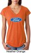 Ladies Ford Oval Tri Blend V-Neck Shirt