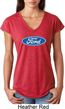 Ladies Ford Oval Tri Blend V-Neck Shirt