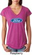 Ladies Ford Oval Tri Blend V-Neck Shirt