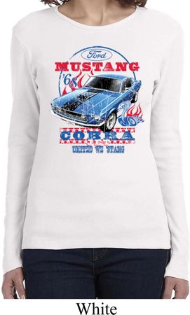 Ladies Ford Shirt 1968 Cobra Jet Long Sleeve Shirt
