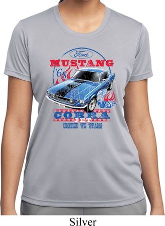 Ladies Ford Shirt 1968 Cobra Jet Moisture Wicking Shirt