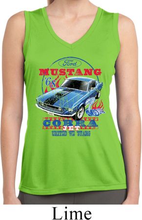 Ladies Ford Shirt 1968 Cobra Jet Sleeveless Moisture Wicking Shirt