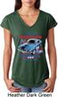Ladies Ford Shirt 1968 Cobra Jet Tri Blend V-Neck Shirt
