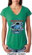 Ladies Ford Shirt 1968 Cobra Jet Tri Blend V-Neck Shirt