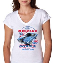 Ladies Ford Shirt 1968 Cobra Jet Tri Blend V-Neck Shirt Ladies Ford Shirt 1968 Cobra Jet Tri Blend V-Neck Shirt