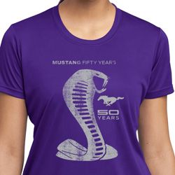 Ladies Ford Shirt 50 Years Cobra Moisture Wicking Tee T-Shirt