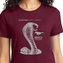 Ladies Ford Shirt 50 Years Cobra Tee T-Shirt