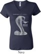 Ladies Ford Shirt 50 Years Cobra V-neck Tee T-Shirt