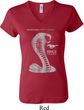 Ladies Ford Shirt 50 Years Cobra V-neck Tee T-Shirt