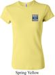 Ladies Ford Shirt Built Ford Tough Pocket Print Crewneck Tee T-Shirt