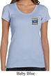 Ladies Ford Shirt Built Ford Tough Pocket Print Scoop Neck Tee T-Shirt