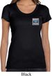 Ladies Ford Shirt Built Ford Tough Pocket Print Scoop Neck Tee T-Shirt