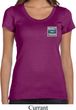 Ladies Ford Shirt Built Ford Tough Pocket Print Scoop Neck Tee T-Shirt