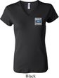 Ladies Ford Shirt Built Ford Tough Pocket Print V-neck Tee T-Shirt
