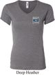 Ladies Ford Shirt Built Ford Tough Pocket Print V-neck Tee T-Shirt