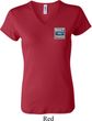 Ladies Ford Shirt Built Ford Tough Pocket Print V-neck Tee T-Shirt