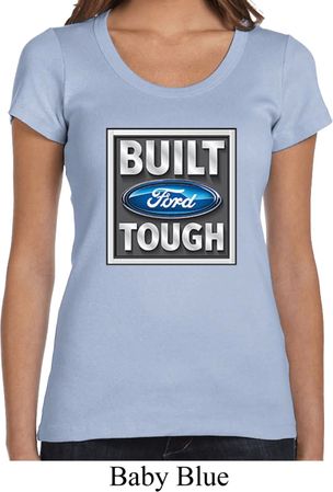 Ladies Ford Shirt Built Ford Tough Scoop Neck Tee T-Shirt
