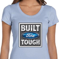 Ladies Ford Shirt Built Ford Tough Scoop Neck Tee T-Shirt