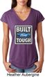 Ladies Ford Shirt Built Ford Tough Tri Blend V-Neck Shirt