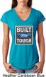Ladies Ford Shirt Built Ford Tough Tri Blend V-Neck Shirt