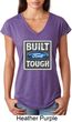 Ladies Ford Shirt Built Ford Tough Tri Blend V-Neck Shirt