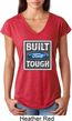 Ladies Ford Shirt Built Ford Tough Tri Blend V-Neck Shirt