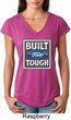 Ladies Ford Shirt Built Ford Tough Tri Blend V-Neck Shirt