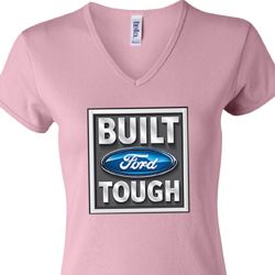 Ladies Ford Shirt Built Ford Tough V-neck Tee T-Shirt