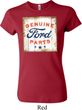 Ladies Ford Shirt Distressed Genuine Ford Parts Crewneck Tee T-Shirt
