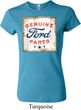 Ladies Ford Shirt Distressed Genuine Ford Parts Crewneck Tee T-Shirt