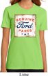 Ladies Ford Shirt Distressed Genuine Ford Parts Organic Tee T-Shirt