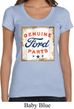 Ladies Ford Shirt Distressed Genuine Ford Parts Scoop Neck Tee T-Shirt
