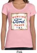 Ladies Ford Shirt Distressed Genuine Ford Parts Scoop Neck Tee T-Shirt