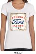Ladies Ford Shirt Distressed Genuine Ford Parts Scoop Neck Tee T-Shirt