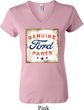 Ladies Ford Shirt Distressed Genuine Ford Parts V-neck Tee T-Shirt