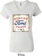 Ladies Ford Shirt Distressed Genuine Ford Parts V-neck Tee T-Shirt