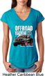 Ladies Ford Shirt F-150 4X4 Off Road Machine Tri Blend V-Neck Shirt
