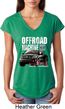 Ladies Ford Shirt F-150 4X4 Off Road Machine Tri Blend V-Neck Shirt