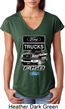 Ladies Ford Shirt F-150 Truck Tri Blend V-Neck Shirt