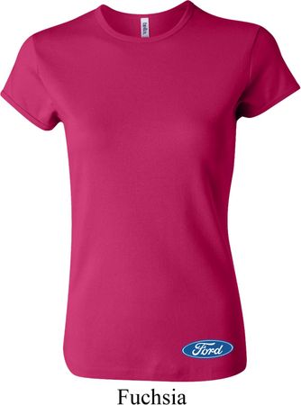 Ladies Ford Shirt Ford Oval Bottom Print Crewneck Tee T-Shirt