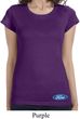 Ladies Ford Shirt Ford Oval Bottom Print Longer Length Tee T-Shirt