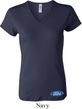 Ladies Ford Shirt Ford Oval Bottom Print V-neck Tee T-Shirt