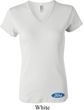 Ladies Ford Shirt Ford Oval Bottom Print V-neck Tee T-Shirt