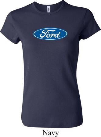 Ladies Ford Shirt Ford Oval Crewneck Tee T-Shirt