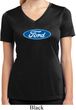 Ladies Ford Shirt Ford Oval Moisture Wicking V-neck Tee T-Shirt